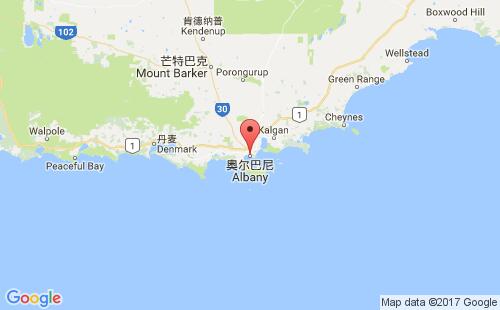 澳大利亞港口奧爾巴尼albany,au港口地圖