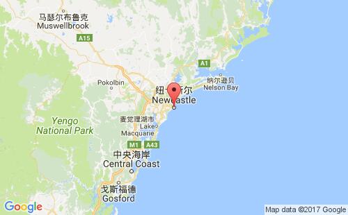 澳大利亞港口紐卡斯?fàn)杗ewcastle,au港口地圖