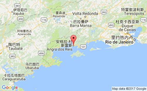 巴西港口安格拉杜斯雷斯angra dos reis港口地圖