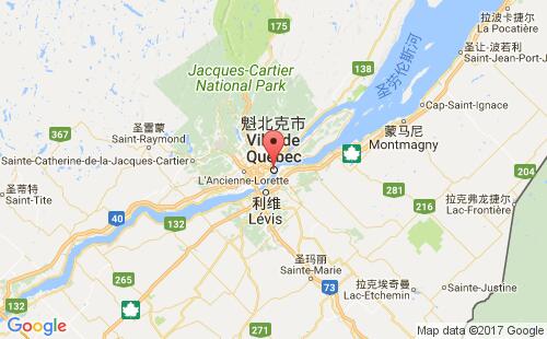 加拿大港口魁北克quebec city,qc港口地圖