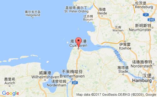 德國港口庫克斯港cuxhaven港口地圖