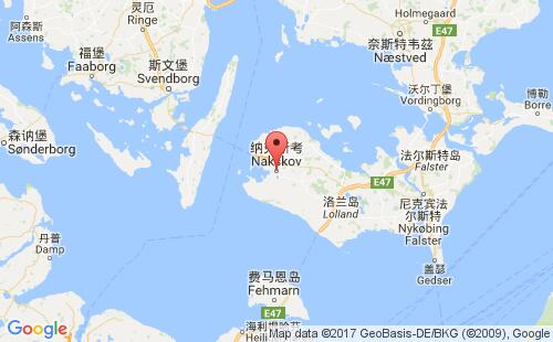 丹麥港口納克斯考nakskov港口地圖