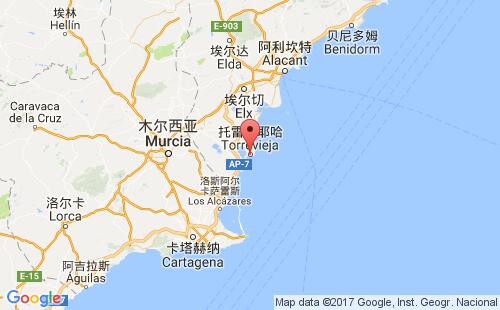 西班牙港口托雷維耶哈torrevieja港口地圖