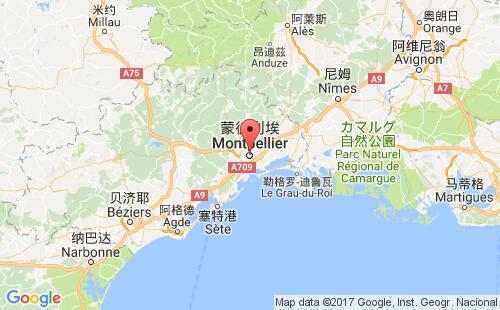 法國港口蒙彼利埃montpellier港口地圖