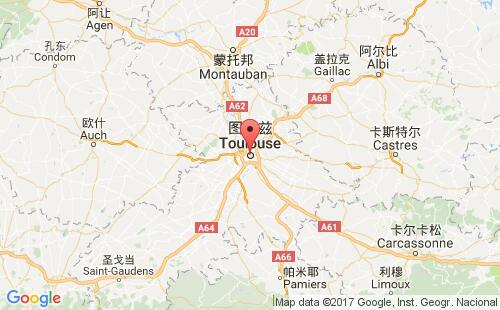 法國(guó)港口圖盧茲toulouse港口地圖