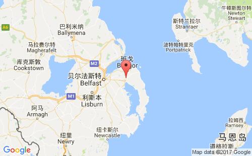 英國港口班戈bangor,co down港口地圖