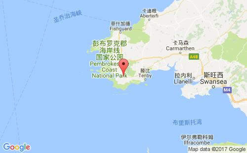 英國港口彭布羅克pembroke dock港口地圖