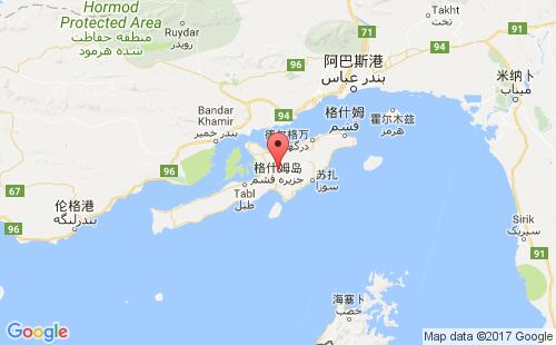 格什姆島港口地圖