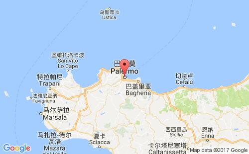 意大利港口巴勒莫palermo港口地圖