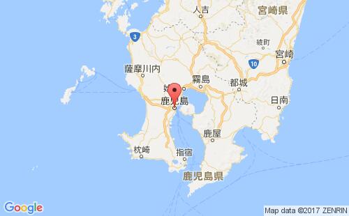 日本港口鹿兒島kagoshima港口地圖