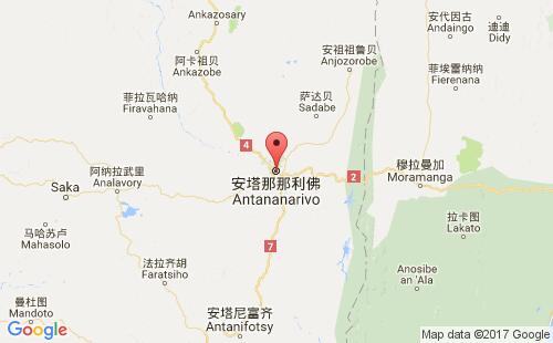 馬達(dá)加斯加港口塔那那利佛antananarivo港口地圖