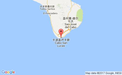 墨西哥港口波圣盧卡斯cabo san lucas港口地圖