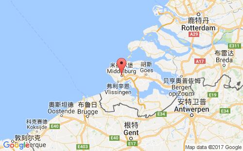 荷蘭港口米德爾堡middelburg港口地圖