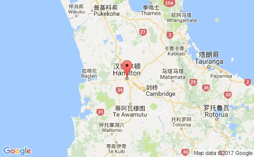 新西蘭港口漢密爾頓hamilton,nz港口地圖