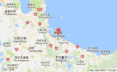 新西蘭港口芒格努伊山mount maunganui港口地圖