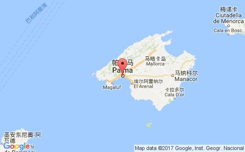 巴拿馬港口拉帕爾馬la palma港口地圖